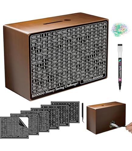 Amazon.com: Metal Money Savings Box Adult Piggy Bank Cash Saver